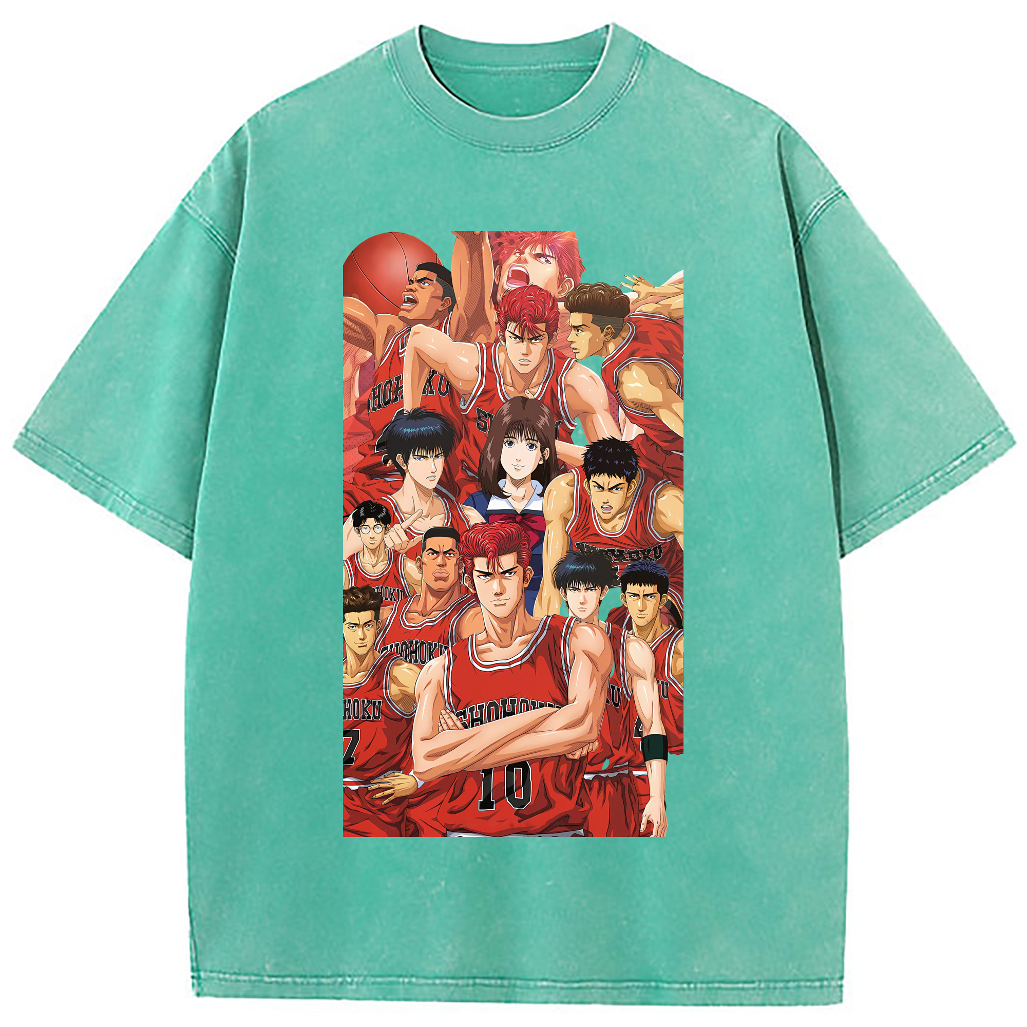 （画像用） SLAM DUNK／スラムダンク 綿100% ヴィンテージ風 半袖Tシャツ（フロントプリント）